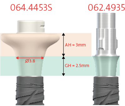 RB/WB M Anat. HA XC,Ø3.8,GH2.5,H5.5