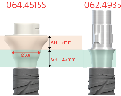 RB/WB S1 Anat. HAXC,Ø3.8,GH2.5,H5.5